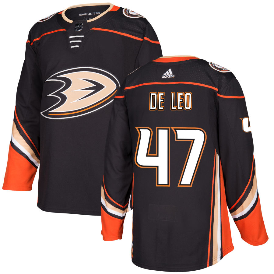 Personalized Men’s Anaheim Ducks #47 DE LEO Authentic Jersey – Black