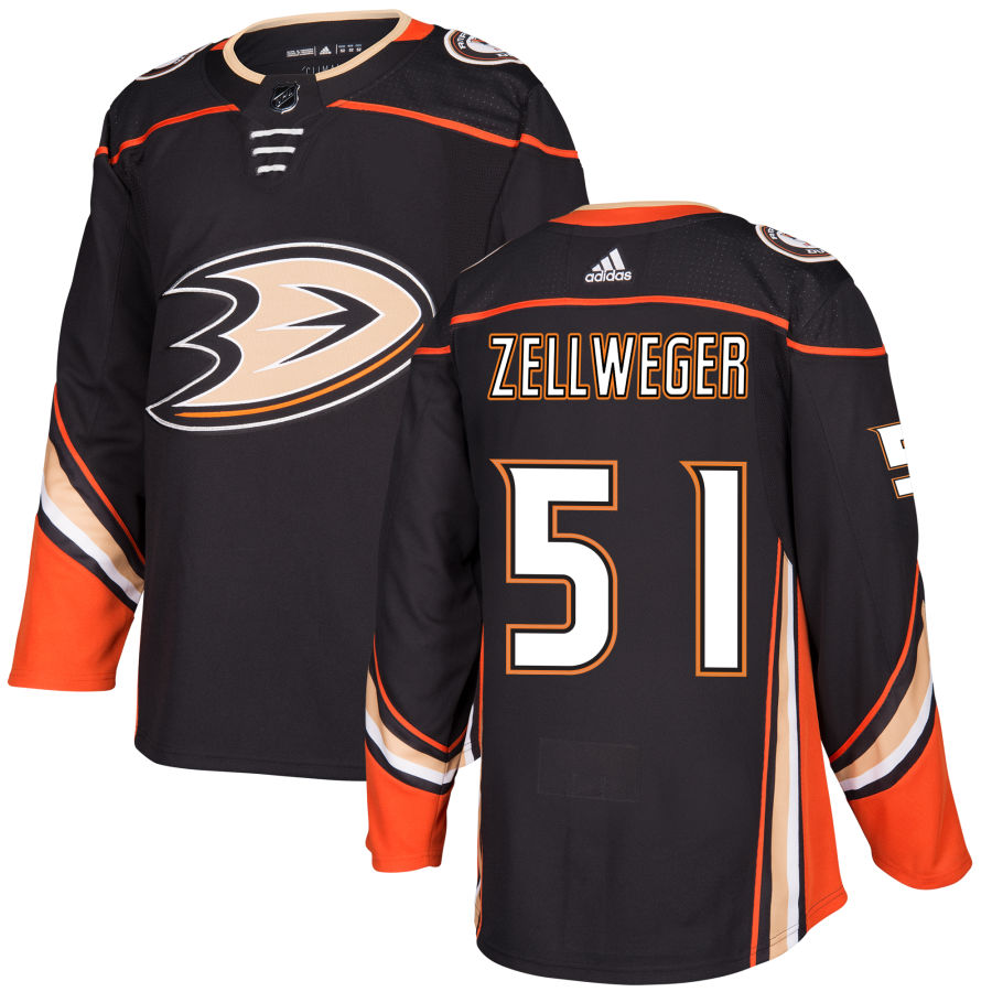 Personalized Anaheim Ducks #51 Olen Zellweger Authentic Jersey – Black