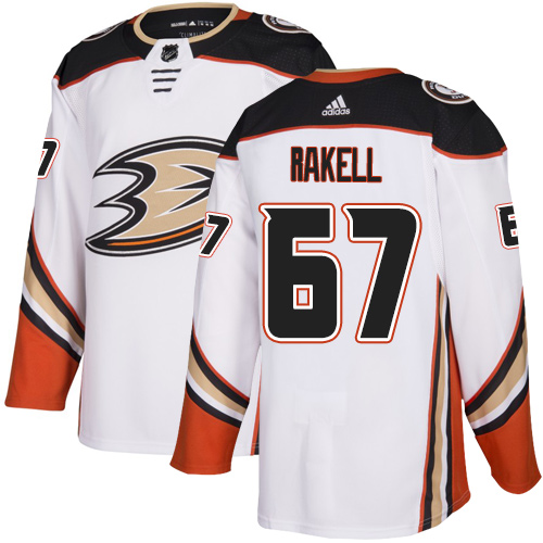 Personalized Ducks #67 Rickard Rakell White Road Authentic Stitched Hockey Jersey