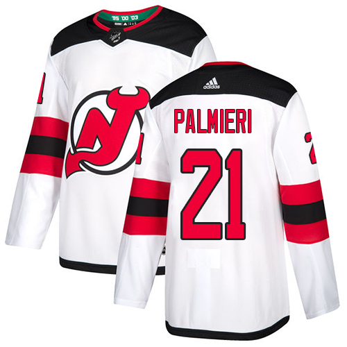 Personalized Devils #21 Kyle Palmieri White Road Authentic Stitched Hockey Jersey