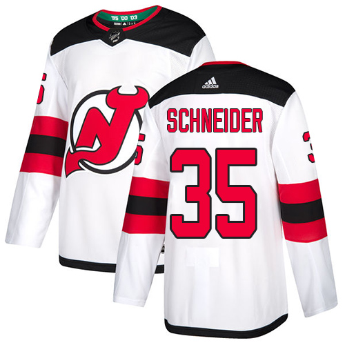 Personalized Devils #35 Cory Schneider White Road Authentic Stitched Hockey Jersey
