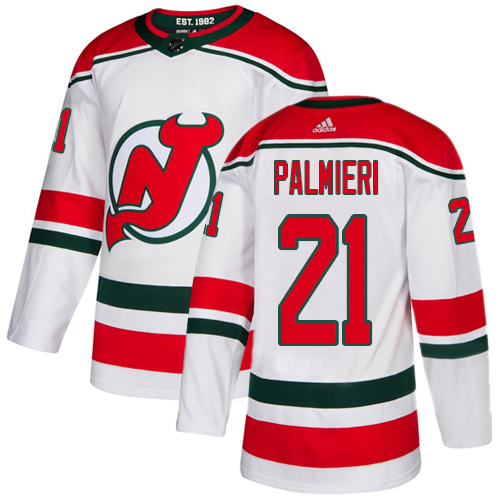 Personalized Devils #21 Kyle Palmieri White Alternate Authentic Stitched Hockey Jersey