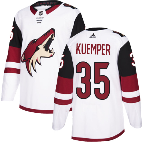 Personalized Coyotes #35 Darcy Kuemper White Road Authentic Stitched Hockey Jersey