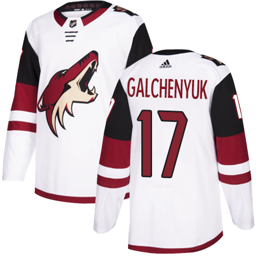 Personalized Coyotes #17 Alex Galchenyuk White Road Authentic Stitched Hockey Jersey
