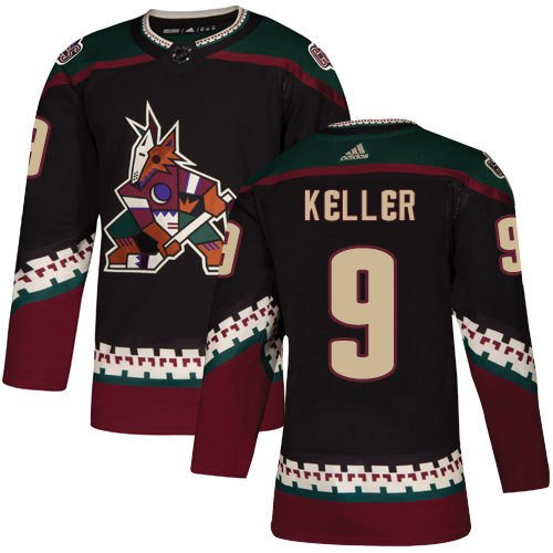 Personalized Coyotes #9 Clayton Keller Black Alternate Authentic Stitched Hockey Jersey