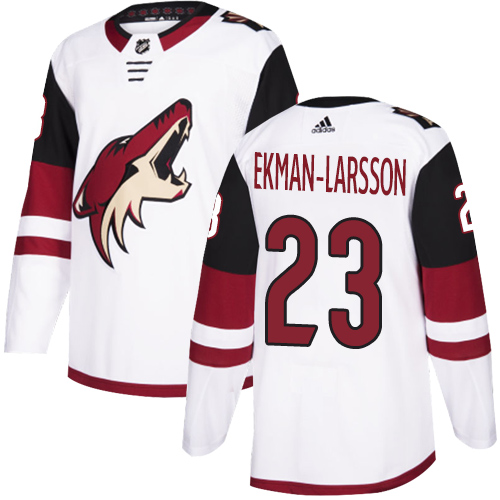 Personalized Coyotes #23 Oliver Ekman-Larsson White Road Authentic Stitched Hockey Jersey