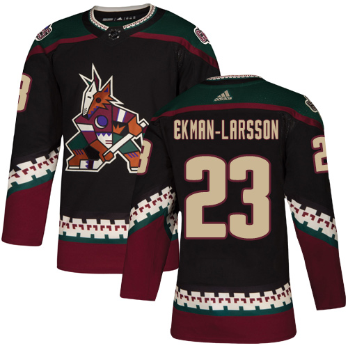 Personalized Coyotes #23 Oliver Ekman-Larsson Black Alternate Authentic Stitched Hockey Jersey