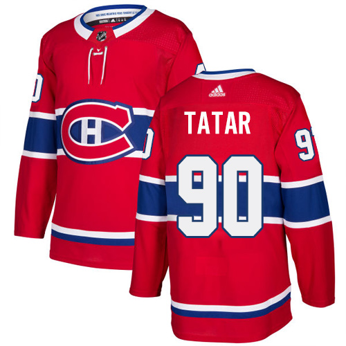 Personalized Canadiens #90 Tomas Tatar Red Home Authentic Stitched Hockey Jersey