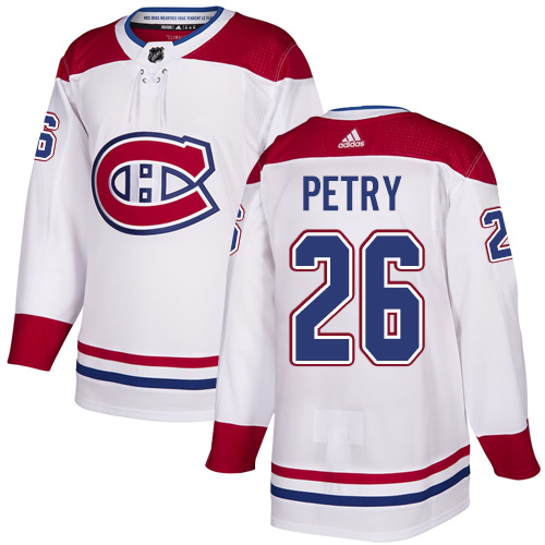 Personalized Canadiens #26 Jeff Petry White Road Authentic Stitched Hockey Jersey