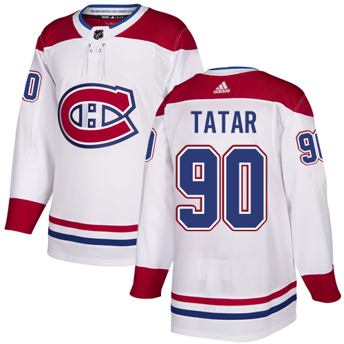 Personalized Canadiens #90 Tomas Tatar White Road Authentic Stitched Hockey Jersey