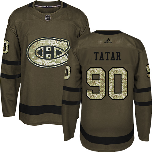 Personalized Canadiens #90 Tomas Tatar Green Salute to Service Stitched Hockey Jersey
