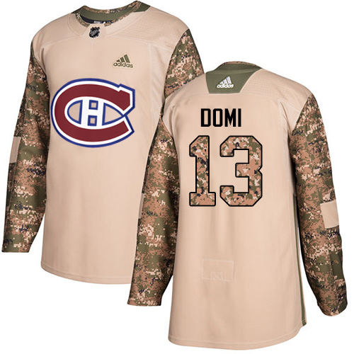 Personalized Canadiens #13 Max Domi Camo Authentic 2017 Veterans Day Stitched Hockey Jersey