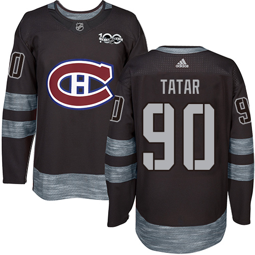 Personalized Canadiens #90 Tomas Tatar Black 1917-2017 100th Anniversary Stitched Hockey Jersey