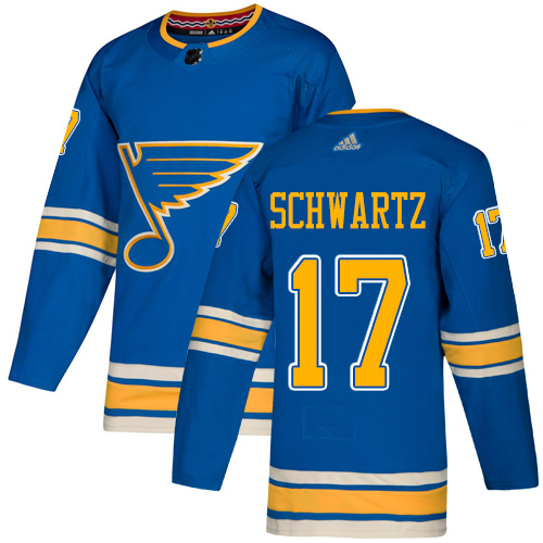 Personalized Blues #17 Jaden Schwartz Blue Alternate Authentic Stitched Hockey Jersey