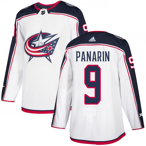 Personalized Blue Jackets #9 Artemi Panarin White Road Authentic Stitched Hockey Jersey