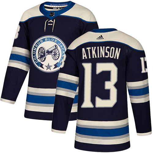 Personalized Blue Jackets #13 Cam Atkinson Navy Alternate Authentic Stitched Hockey Jersey