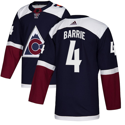 Personalized Avalanche #4 Tyson Barrie Navy Alternate Authentic Stitched Hockey Jersey