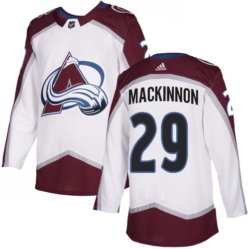 Personalized Avalanche #29 Nathan MacKinnon White Road Authentic Stitched Hockey Jersey