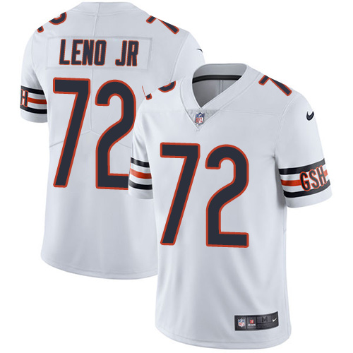 Personalized Bears #72 Charles Leno Jr White Men’s Stitched Football Untouchable Limited Jersey