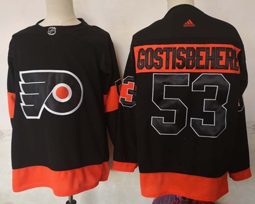 Personalized Flyers #53 Shayne Gostisbehere Black Alternate Authentic Stitched Hockey Jersey