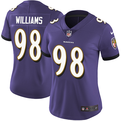 Personalized Ravens #98 Brandon Williams Purple Team Color Women’s Stitched Football Limited Untouchable Limited Jersey
