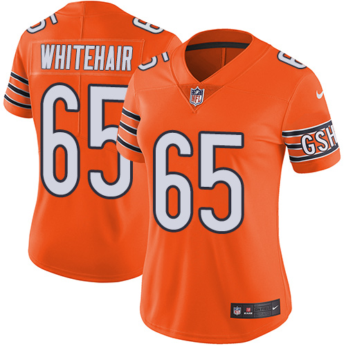 Personalized Bears #65 Cody Whitehair Orange Women’s Stitched Football Limited Rush Jersey