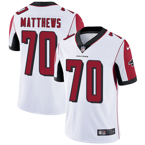 Personalized Falcons #70 Jake Matthews White Youth Stitched Football Untouchable Limited Jersey