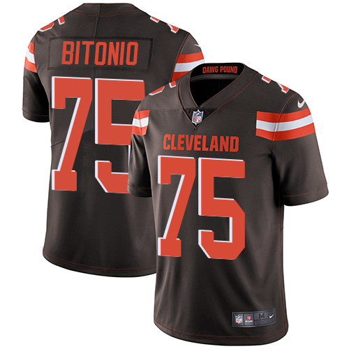 Personalized Browns #75 Joel Bitonio Brown Team Color Youth Stitched Football Untouchable Limited Jersey