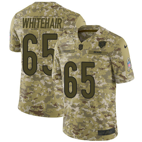 Personalized Bears #65 Cody Whitehair Camo Youth Stitched Football Limited 2018 Salute to Service Jersey