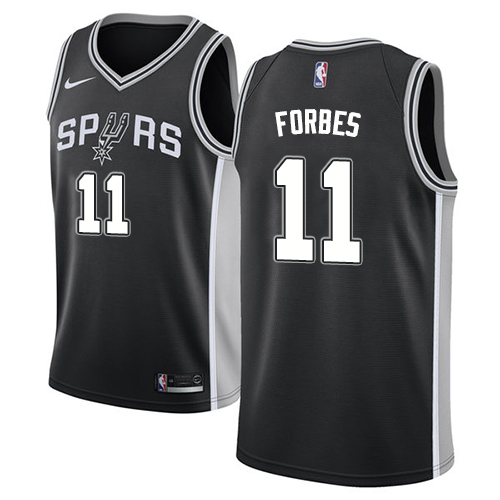 Personalized Spurs #11 Bryn Forbes Black Basketball Swingman Icon Edition Jersey