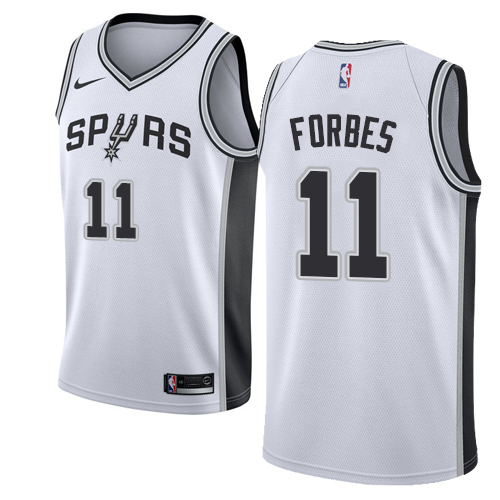 Personalized Spurs #11 Bryn Forbes White Basketball Swingman Association Edition Jersey