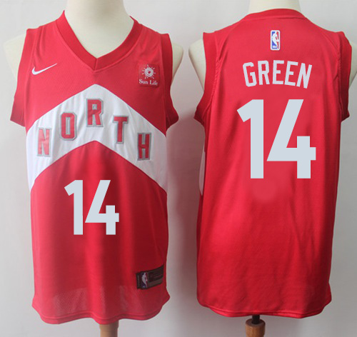 Personalized Raptors #14 Danny Green Red Basketball Swingman Earned Edition Jersey