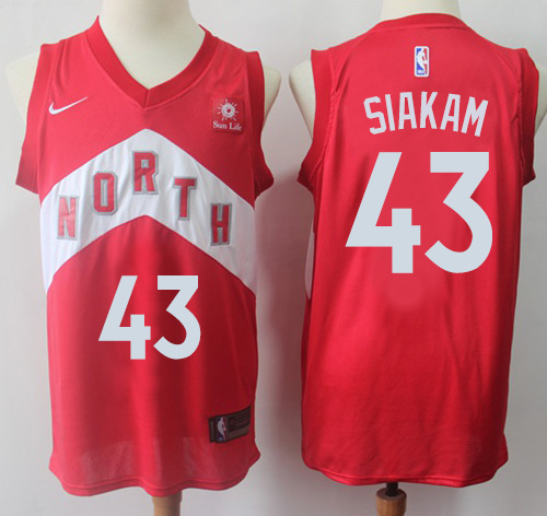 Personalized Raptors #43 Pascal Siakam Red Basketball Swingman Earned Edition Jersey