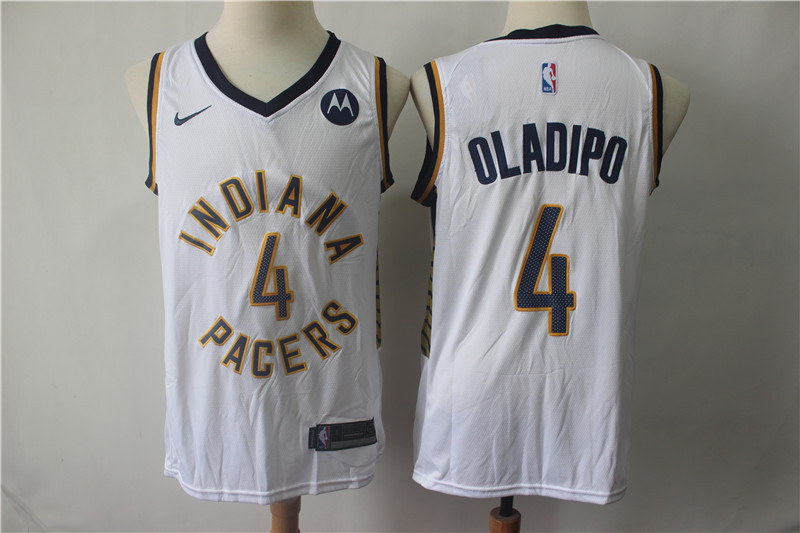Personalized Pacers 4 Victor Oladipo White Swingman Jersey