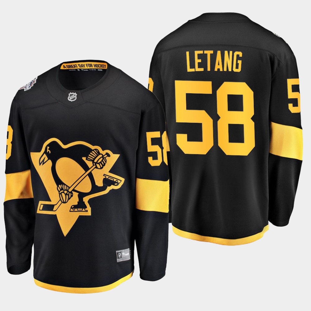 Personalized Men’s Pittsburgh Penguins 58 Kris Letang Black 2019 NHL Stadium Series Jersey