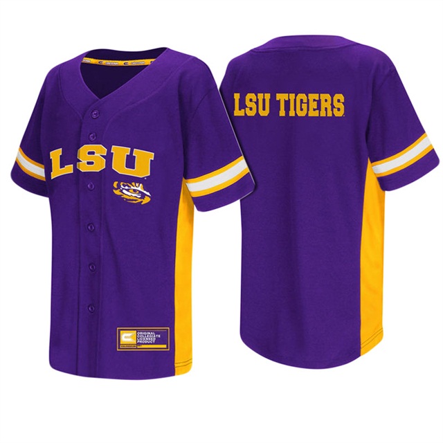 Personalized Custom LSU Tigers Purple Jersey