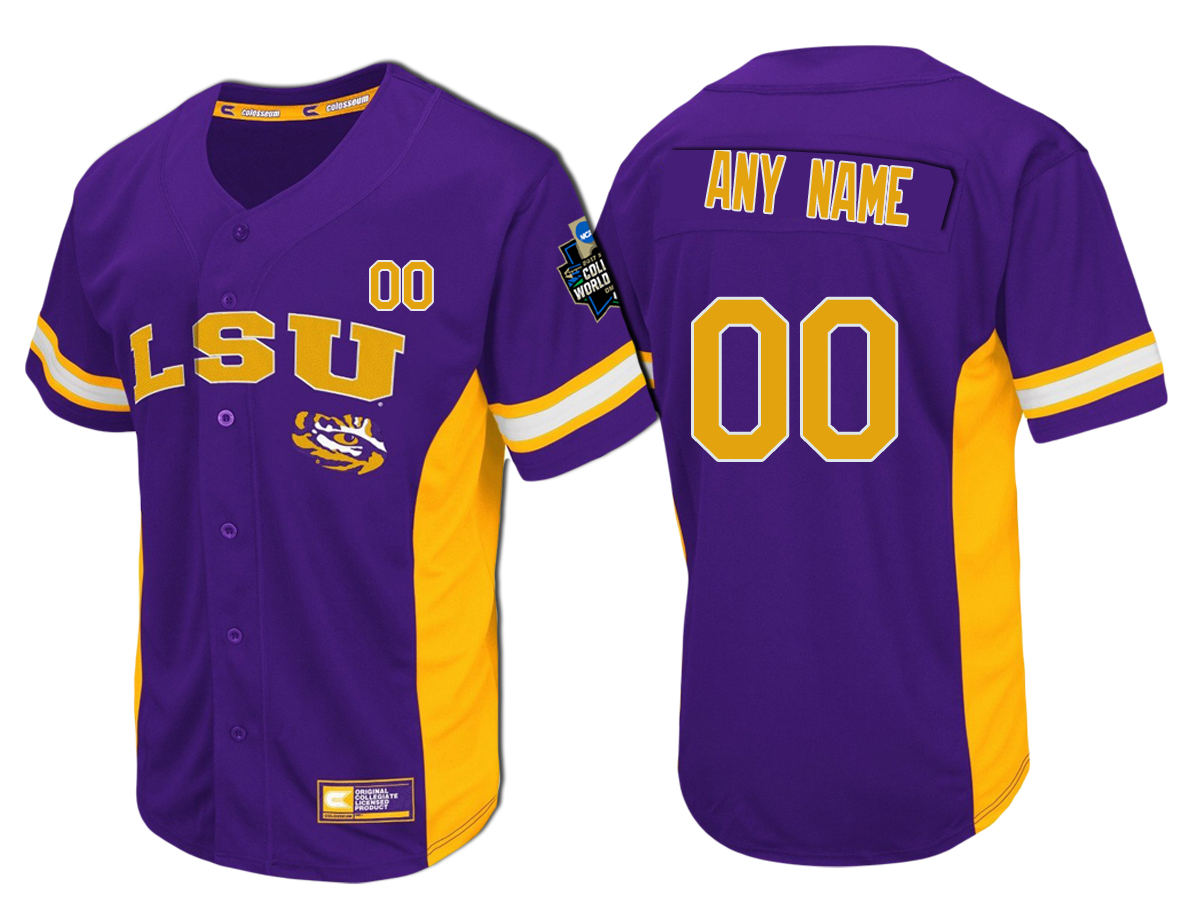 Personalized Custom LSU Tigers College Baseball Jersey
