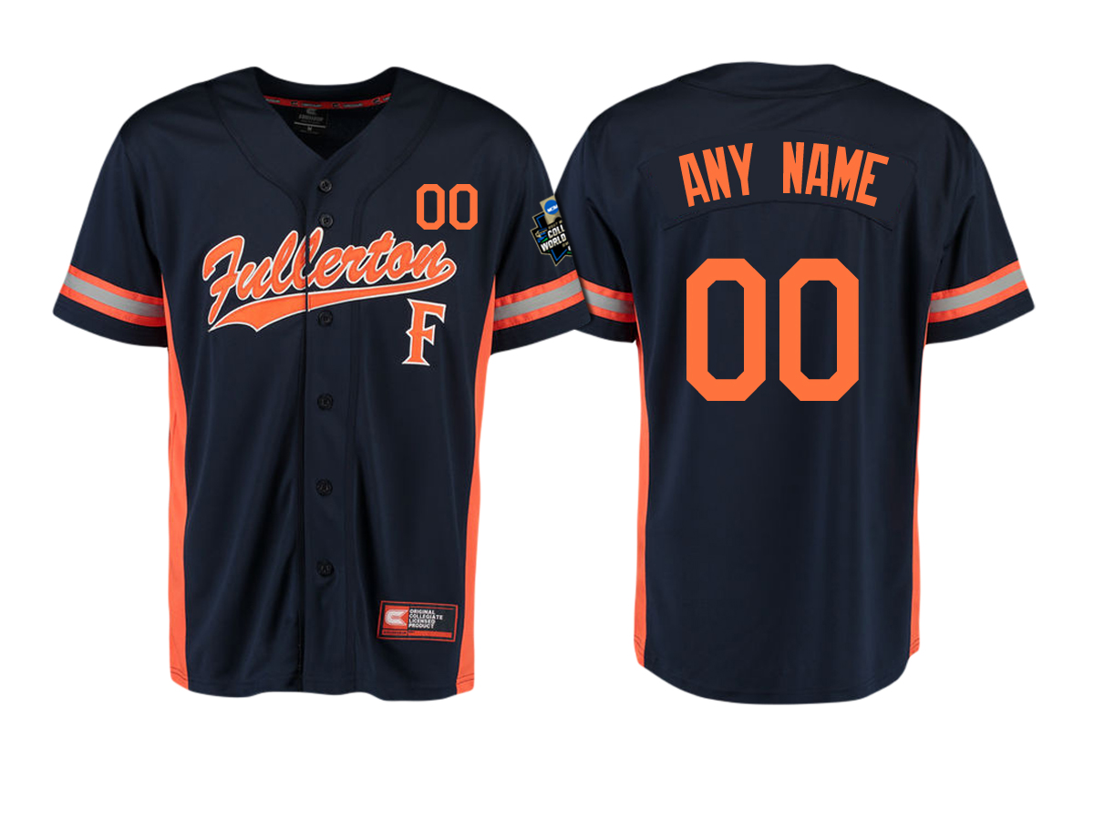 Personalized Custom Cal State Fullerton Titans College Baseball Jersey