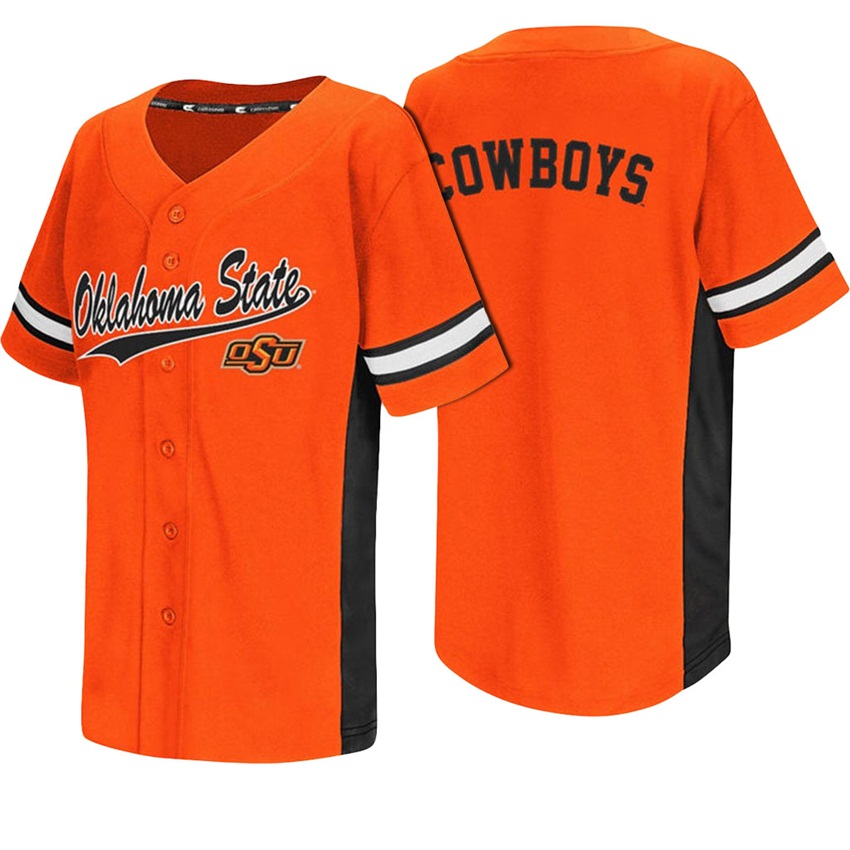 Personalized Custom Oklahoma State Cowboys Orange College Baseball Jersey