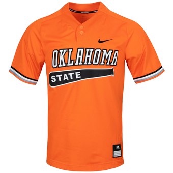 Personalized Custom Oklahoma State Cowboys Orange College Baseball Jersey.