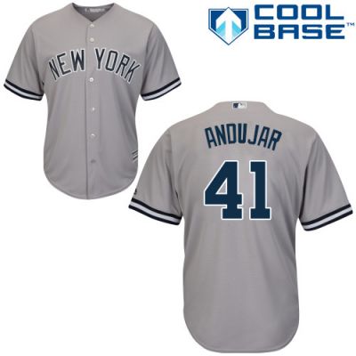 Personalized Men’s New York Yankees #41 Miguel Andujar Cool base Gray Baseball Jersey