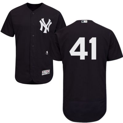 Personalized Men’s New York Yankees #41 Miguel Andujar Navy blue Flex Base Baseball Jersey