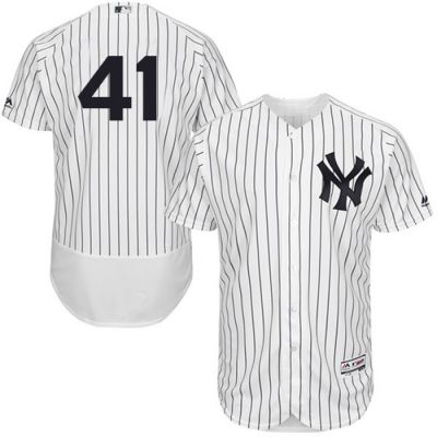 Personalized Men’s New York Yankees #41 Miguel Andujar Jersey Home Flex Base White Baseball Jersey