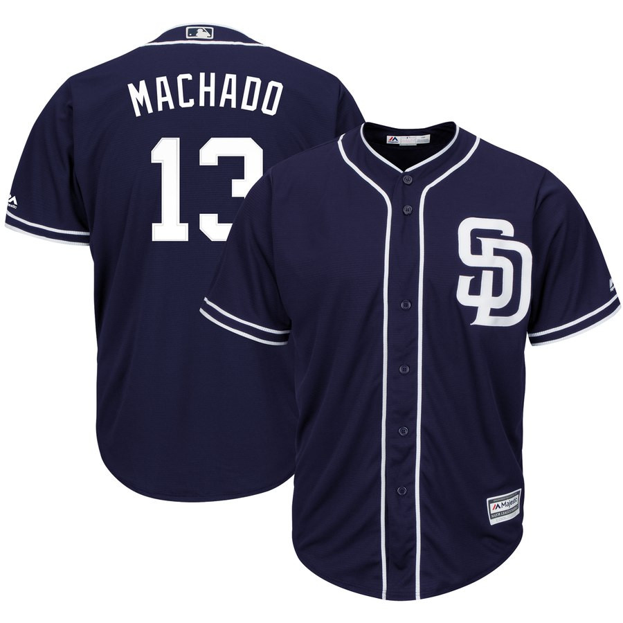 Personalized Padres 13 Manny Machado Navy Cool Base Jersey