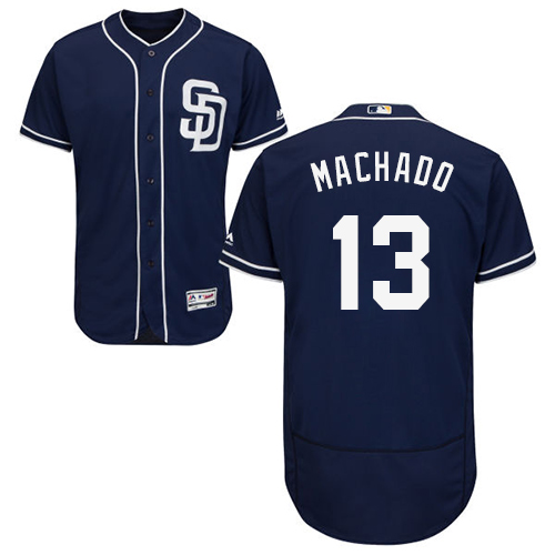 Personalized Padres #13 Manny Machado Navy Blue Flexbase Authentic Collection Stitched Baseball Jersey