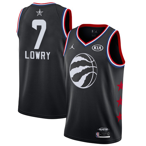 Personalized Raptors #7 Kyle Lowry Black Basketball Jordan Swingman 2019 All-Star Game Jersey
