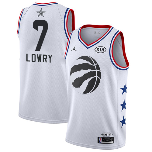 Personalized Raptors #7 Kyle Lowry White Basketball Jordan Swingman 2019 All-Star Game Jersey