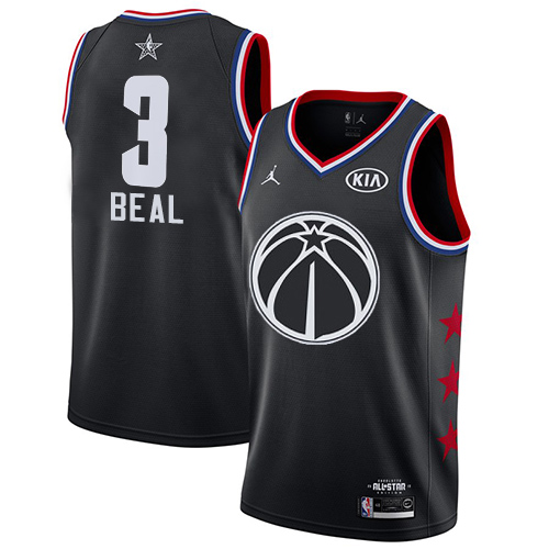 Personalized Wizards #3 Bradley Beal Black Basketball Jordan Swingman 2019 All-Star Game Jersey
