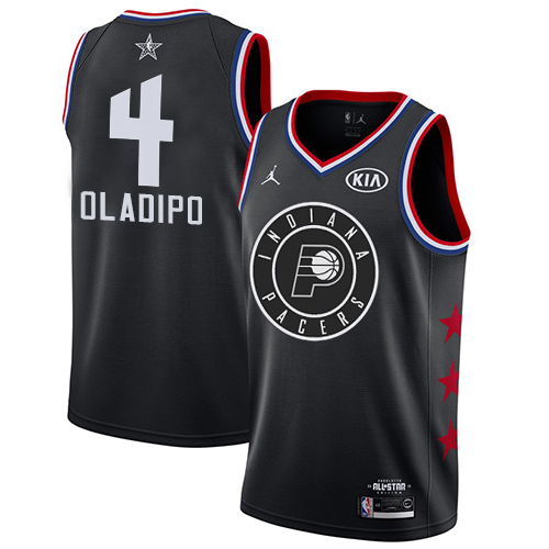 Personalized Pacers #4 Victor Oladipo Black Basketball Jordan Swingman 2019 All-Star Game Jersey