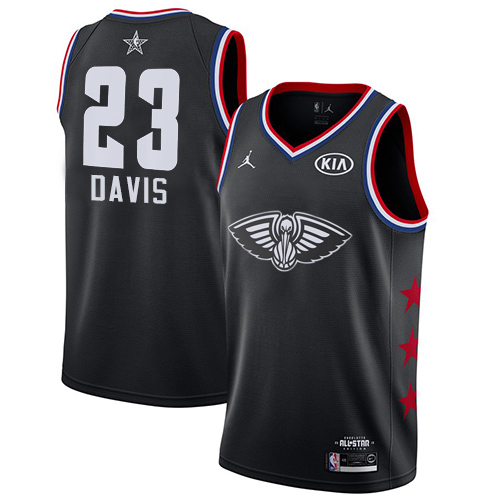 Personalized Pelicans #23 Anthony Davis Black Basketball Jordan Swingman 2019 All-Star Game Jersey